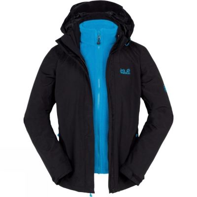 Chaquetas Jack Wolfskin Torrential Rain 3-in-1 Mujer Negras - Chile KBJ168247